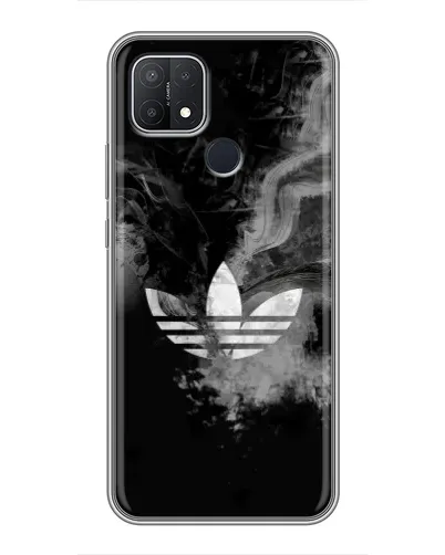 Чехол для OPPO A15 с картинкой «Абстрактный дым Adidas»