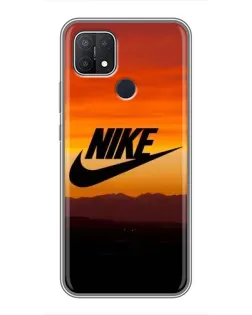 Чехол для OPPO A15 с картинкой «Nike — вечерний горизонт»