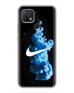 Чехол для OPPO A15 с картинкой «Nike и синий дым»