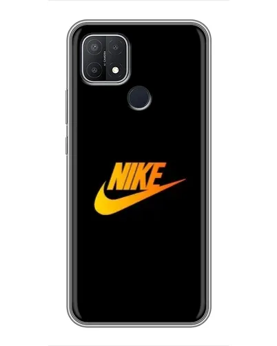Чехол для OPPO A15 с картинкой «Золотой логотип Nike»