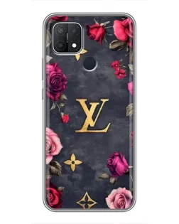 Чехол для OPPO A15 с картинкой «Цветочный Louis Vuitton»