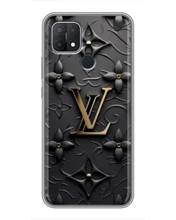 Чехол для OPPO A15 с картинкой «Кожаная текстура LV»