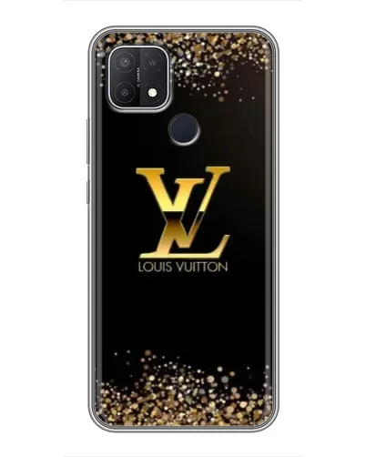 Чехол для OPPO A15 с картинкой «LV — золотые искры»