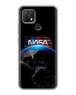 Чехол для OPPO A15 с картинкой «Земля из космоса NASA»