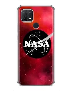 Чехол для OPPO A15 с картинкой «NASA — красная туманность»