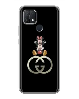 Чехол для OPPO A15 с картинкой «Минни Маус на лого»