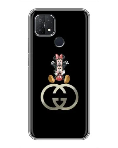 Чехол для OPPO A15 с картинкой «Минни Маус на лого»