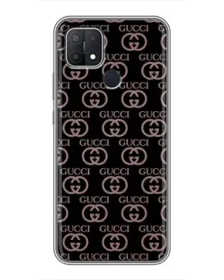 Чехол для OPPO A15 с картинкой «Классическая монограмма Gucci»