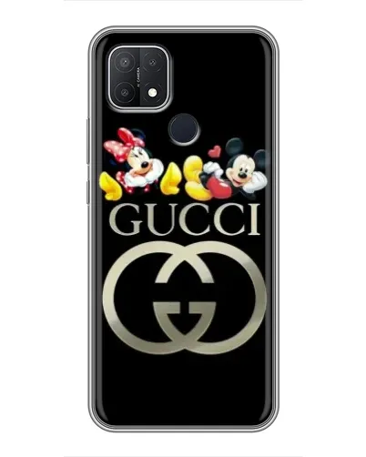 Чехол для OPPO A15 с картинкой «Gucci — герои Disney»