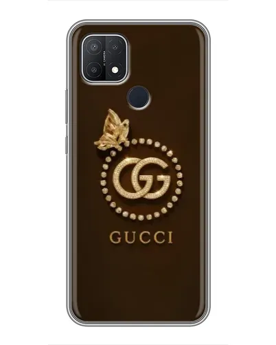Чехол для OPPO A15 с картинкой «Gucci — золотая бабочка»