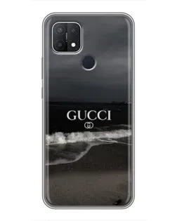 Чехол для OPPO A15 с картинкой «Gucci — морской прибой»