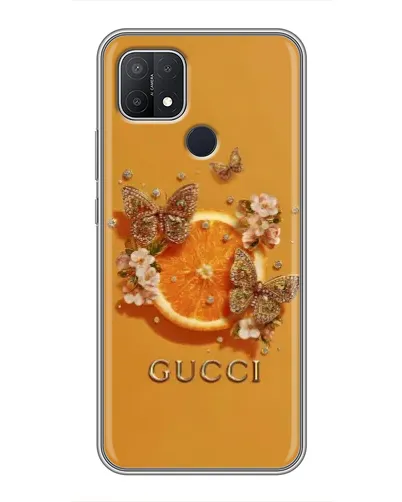 Чехол для OPPO A15 с картинкой «Gucci — золотые бабочки» Чехол для OPPO A15 с картинкой «Gucci — золотые бабочки»