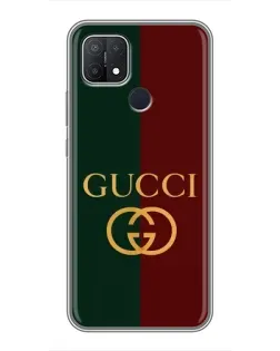 Чехол для OPPO A15 с картинкой «Gucci — темно-зеленый градиент»