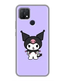 Чехол для OPPO A15 с картинкой «Kuromi — нежный фиолетовый»