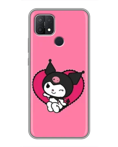 Чехол для OPPO A15 с картинкой «Kuromi — любовь в сердце»