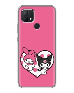 Чехол для OPPO A15 с картинкой «Kuromi и My Melody»