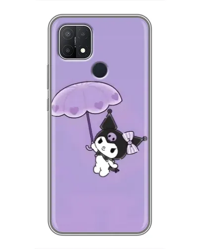 Чехол для OPPO A15 с картинкой «Kuromi с зонтиком»