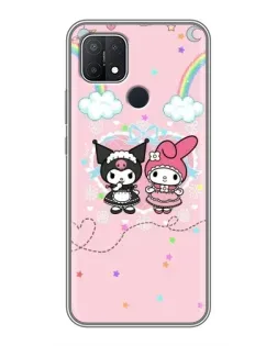 Чехол для OPPO A15 с картинкой «My Melody и Kuromi»