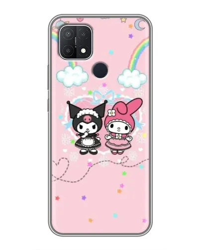 Чехол для OPPO A15 с картинкой «My Melody и Kuromi»