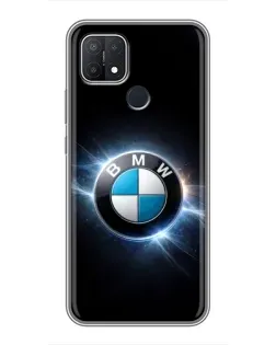 Чохол для OPPO A15 з картинкою «BMW — неонове сяйво»
