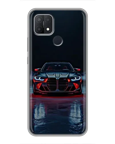 Чехол для OPPO A15 с картинкой «BMW на мокрой дороге»