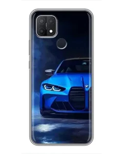 Чехол для OPPO A15 с картинкой «Голубая BMW M4» Чехол для OPPO A15 с картинкой «Голубая BMW M4»