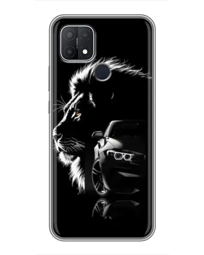 Чехол для OPPO A15 с картинкой «BMW и лев»