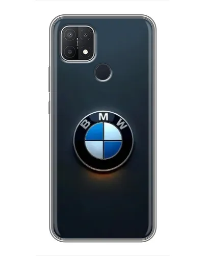 Чехол для OPPO A15 с картинкой «Логотип BMW — минимализм»