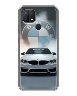 Чехол для OPPO A15 с картинкой «BMW в белом дыму» Чехол для OPPO A15 с картинкой «BMW в белом дыму»