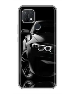 Чехол для OPPO A15 с картинкой «Черная BMW — профиль» Чехол для OPPO A15 с картинкой «Черная BMW — профиль»