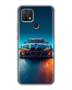 Чехол для OPPO A15 с картинкой «BMW — огни неона» Чехол для OPPO A15 с картинкой «BMW — огни неона»