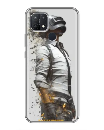 Чехол для OPPO A15 с картинкой «PUBG — боец в пыли»