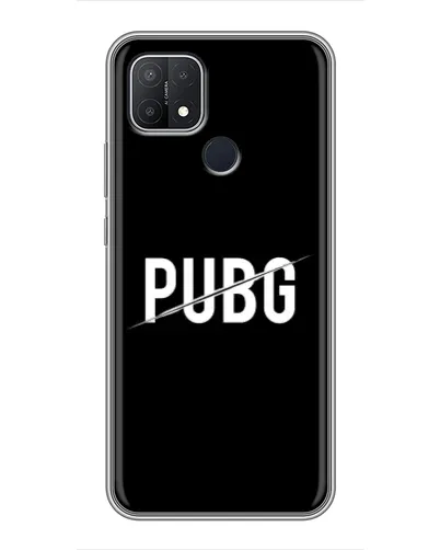 Чехол для OPPO A15 с картинкой «PUBG — белый логотип»