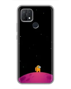 Чехол для OPPO A15 с картинкой «Одинокий герой на планете»