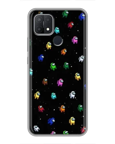 Чехол для OPPO A15 с картинкой «Экипаж Among Us»