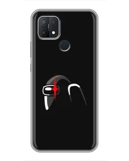 Чехол для OPPO A15 с картинкой «Among Us шлем»