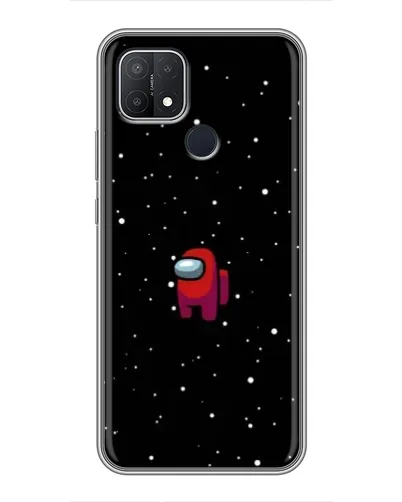 Чехол для OPPO A15 с картинкой «Красный Among Us»
