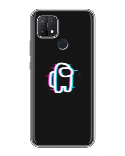 Чехол для OPPO A15 с картинкой «Among Us неон»