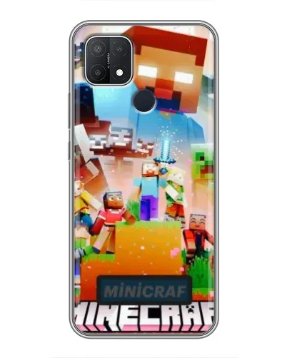 Чехол для OPPO A15 с картинкой «Minecraft герои игры»