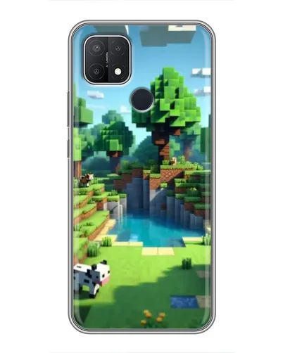 Чехол для OPPO A15 с картинкой «Minecraft летний день»