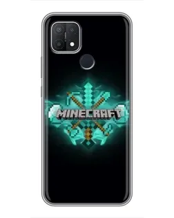 Чехол для OPPO A15 с картинкой «Minecraft Diamond лого»