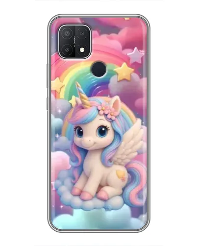 Чехол для OPPO A15 с картинкой «Маленький единорог»