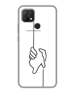 Чехол для OPPO A15 с картинкой «Рука держит» Чехол для OPPO A15 с картинкой «Рука держит»
