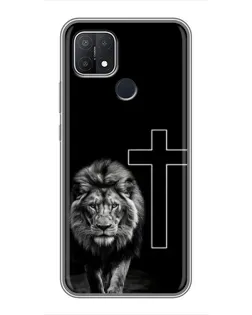 Чехол для OPPO A15 с картинкой «Лев и Крест» Чехол для OPPO A15 с картинкой «Лев и Крест»