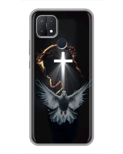 Чехол для OPPO A15 с картинкой «Голубь и Свет»