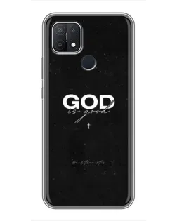 Чехол для OPPO A15 с картинкой «GOD — Бог над всем»