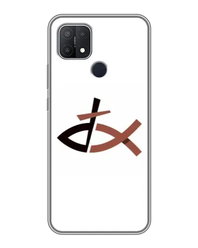 Чехол для OPPO A15 с картинкой «Рыба и крест»