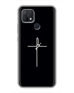 Чехол для OPPO A15 с картинкой «Тонкий крест»