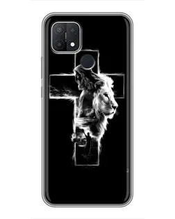 Чехол для OPPO A15 с картинкой «Сияющий крест Jesus»