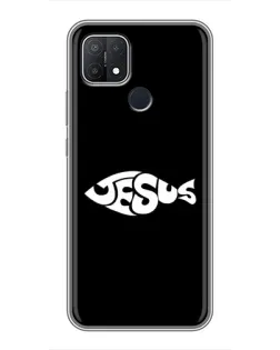 Чехол для OPPO A15 с картинкой «Рыба Jesus»